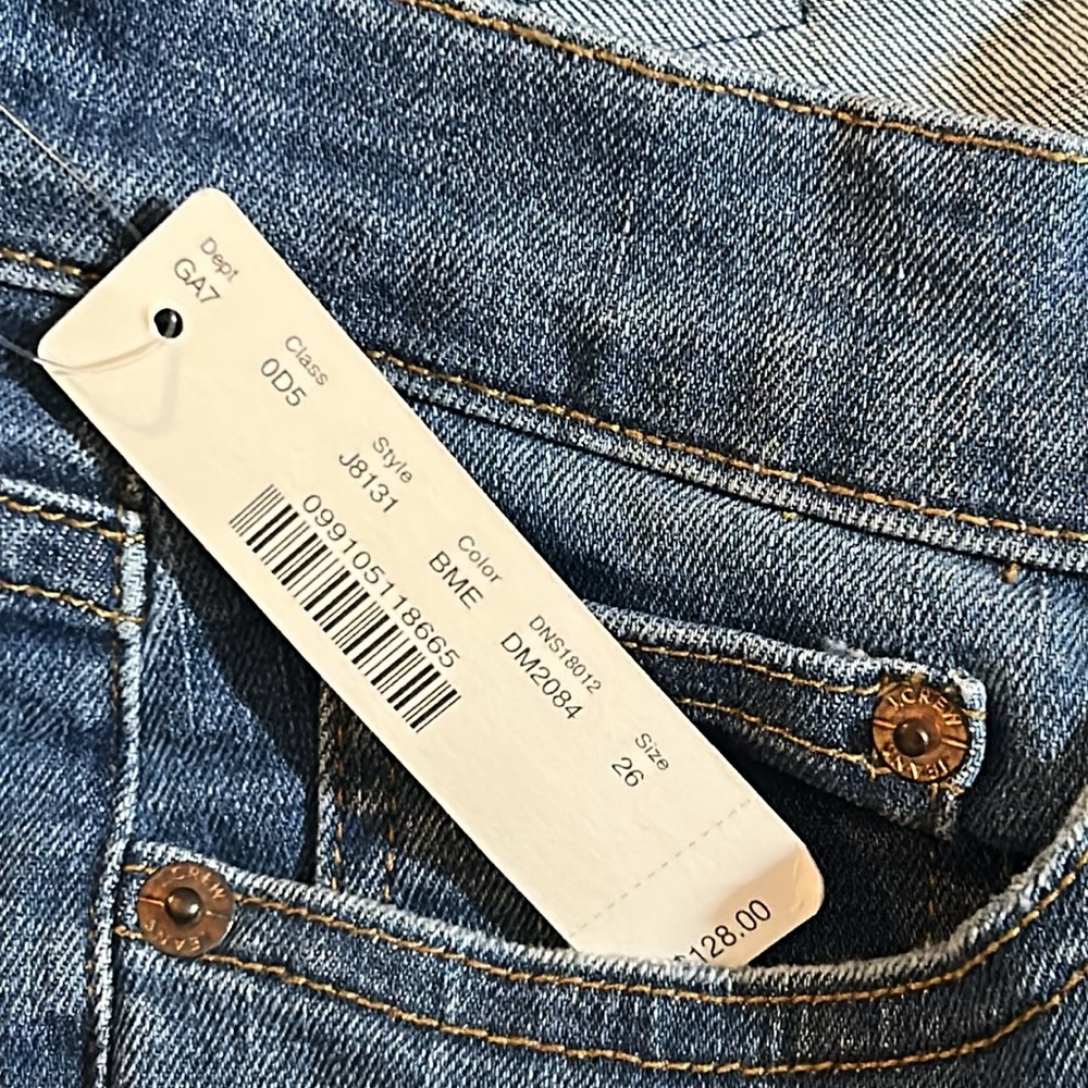 NWT J. Crew factory 8" Toothpick Jean with Let-Down Hem: size 26 - Picture 3 of 15